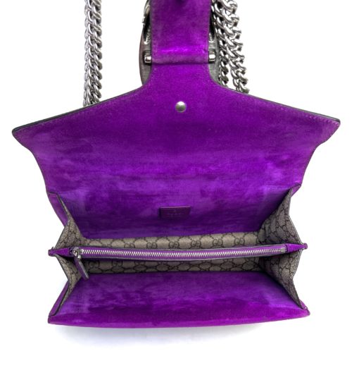 Gucci Supreme Monogram Dionysus Small Shoulder Bag Purple 5