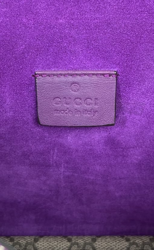 Gucci Supreme Monogram Dionysus Small Shoulder Bag Purple 14