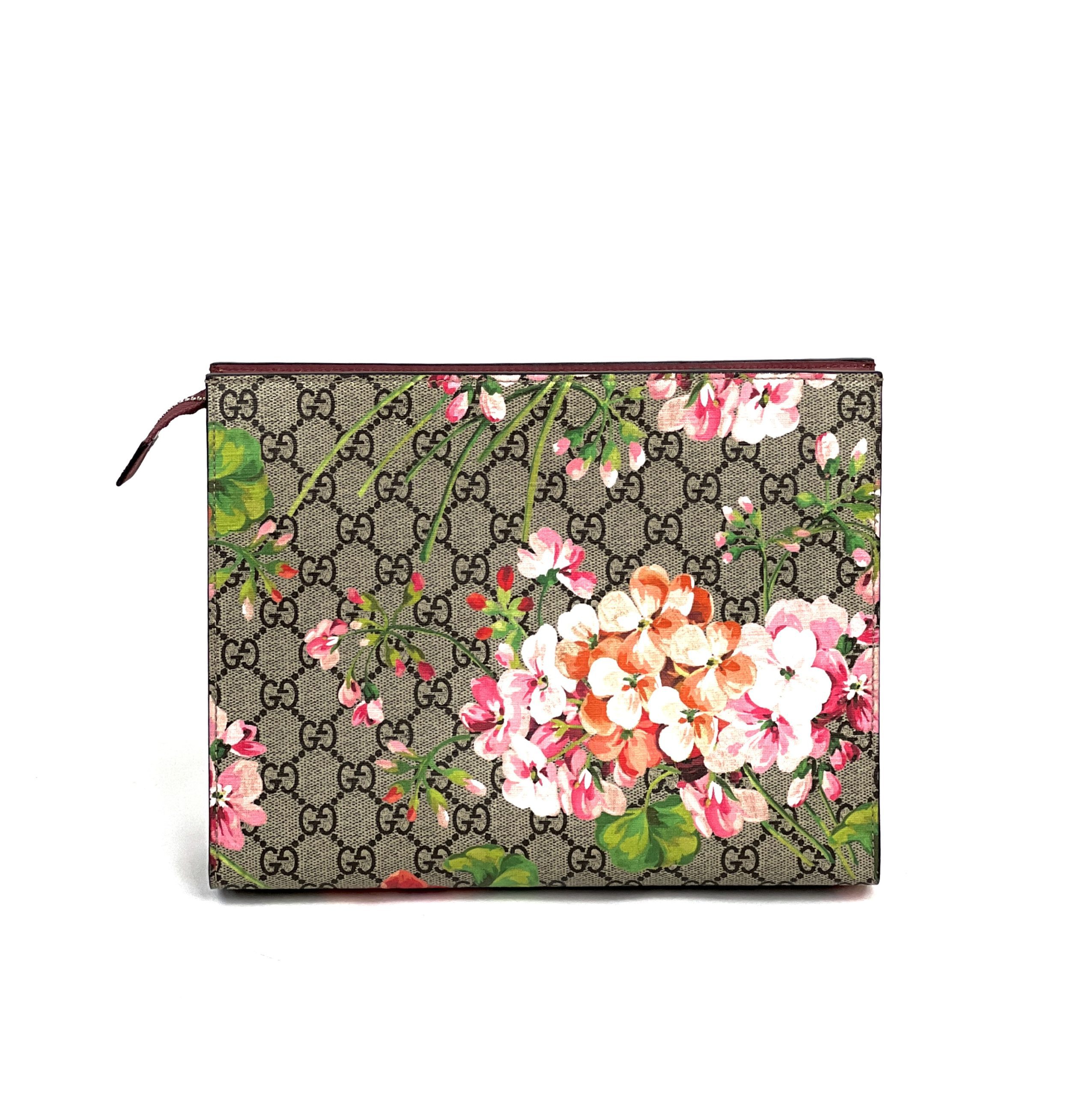 New Gucci Bloom Pouch Clutch Makeup Cosmetic Bag