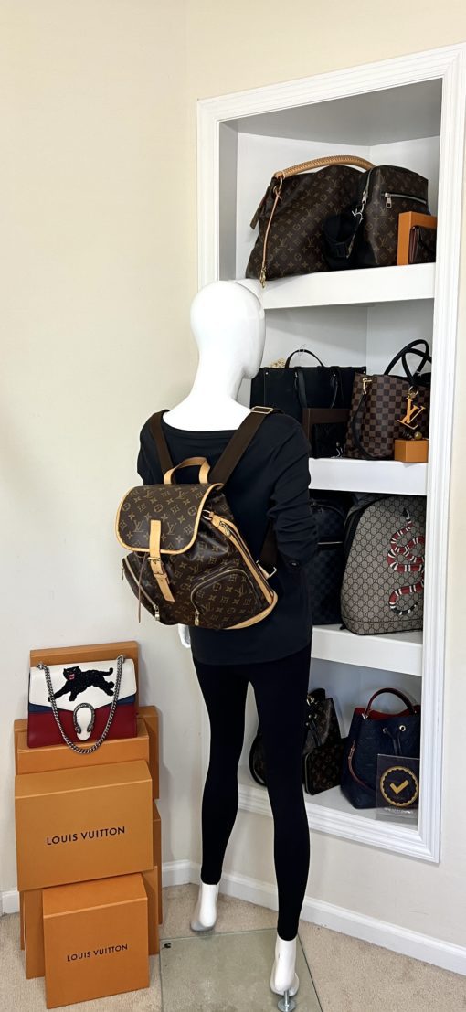 Louis Vuitton Monogram Bosphore Beige Backpack 10