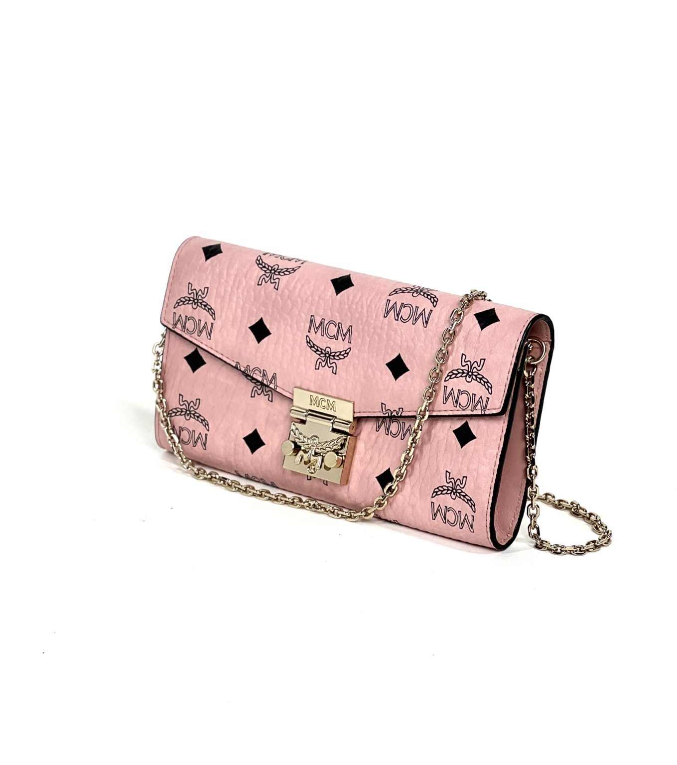 MCM Pink Visetos Patricia Crossbody Wallet A World Of Goods For You, LLC