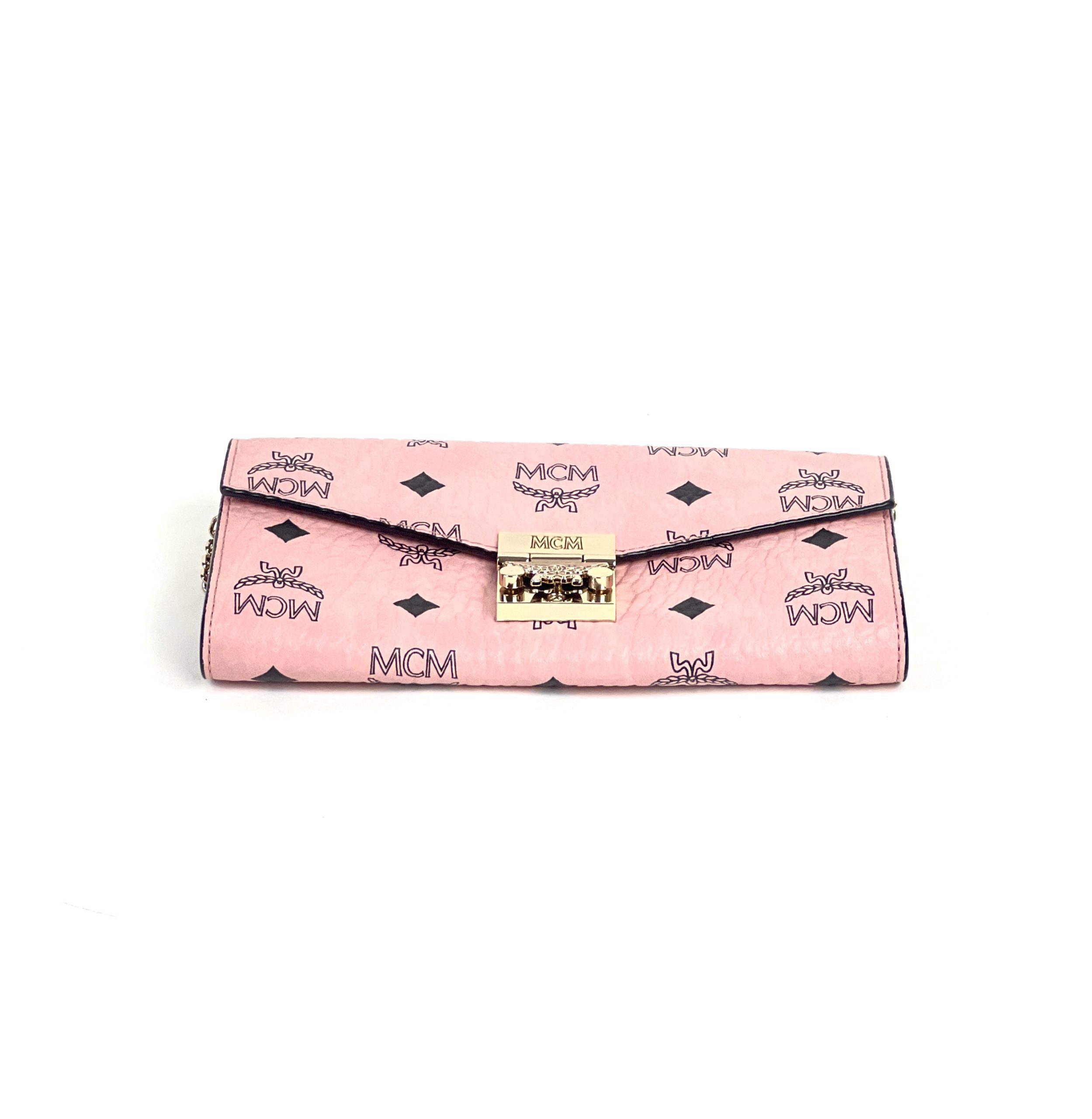MCM Patricia Crossbody Visetos Powder Pink in Coated Canvas with Gold-tone  - US