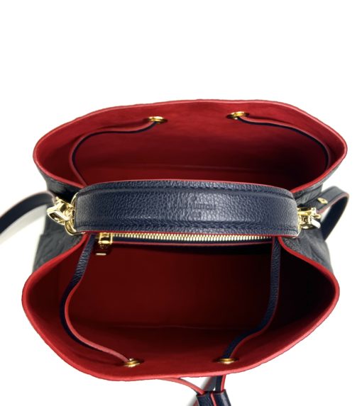 Louis Vuitton Monogram Empreinte Leather NéoNoé MM Navy and Red 4