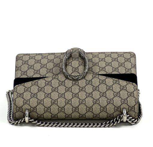 Gucci Supreme Monogram Dionysus Small Shoulder Bag Black 11