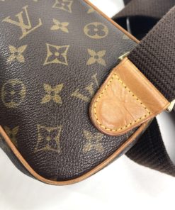 Authentic Louis Vuitton Monogram Pochette Gange Waist Body Bag LV 9232E