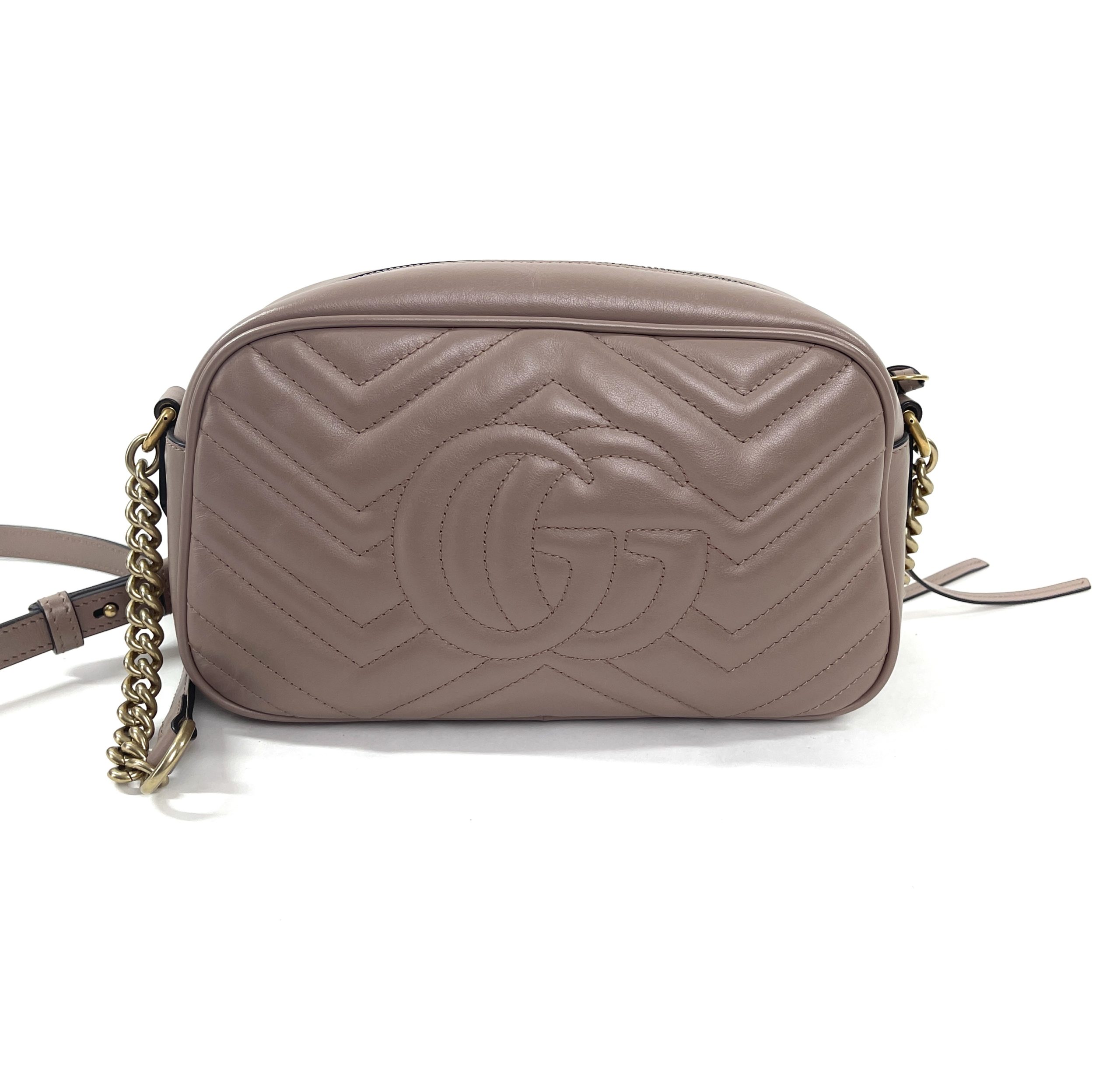 Gucci Small Marmont Dusty Pink/Taupe Crossbody Bag - A World Of Goods For  You, LLC