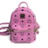 MCM Stark Bebe Boo Side Studs Backpack in Visetos Hot Pink X-Mini 8