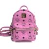 MCM Stark Bebe Boo Side Studs Backpack in Visetos Hot Pink X-Mini 28