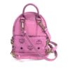 MCM Stark Bebe Boo Side Studs Backpack in Visetos Hot Pink X-Mini 9