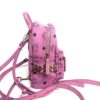 MCM Stark Bebe Boo Side Studs Backpack in Visetos Hot Pink X-Mini 16