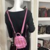 MCM Stark Bebe Boo Side Studs Backpack in Visetos Hot Pink X-Mini 7