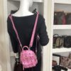 MCM Stark Bebe Boo Side Studs Backpack in Visetos Hot Pink X-Mini 6