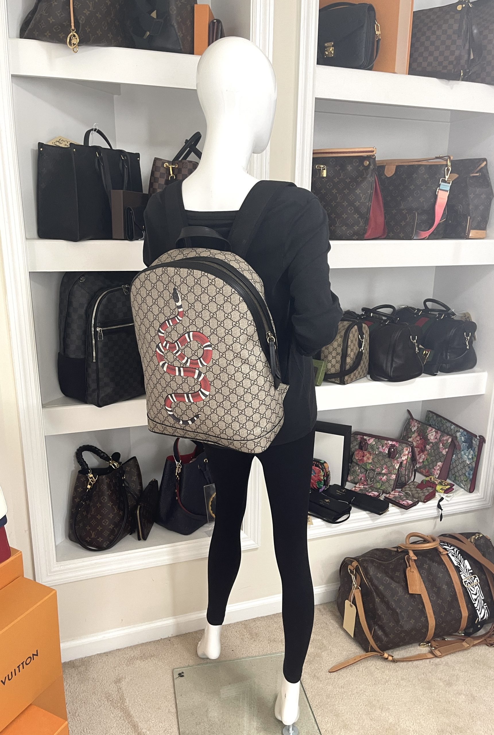 Gucci gg supreme kingsnake Backpack Bag