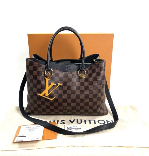 Louis Vuitton Damier Ebene Riverside Satchel Shoulder Bag 15