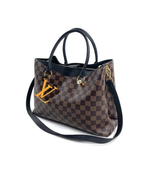 Louis Vuitton Damier Ebene Riverside Satchel Shoulder Bag