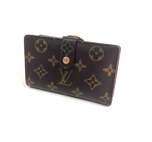 Louis Vuitton Monogram Brown French Kisslock Wallet