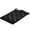 Gucci Black Leather Bee Star Motif Wristlet Pouch 6