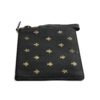 Gucci Black Leather Bee Star Motif Wristlet Pouch 9