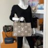 Louis Vuitton OnTheGo MM Monogram Empreinte Turtledove Cream Giant Bag 2