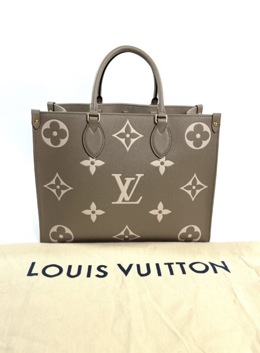Louis Vuitton OnTheGo MM Monogram Empreinte Turtledove Cream Giant Bag 5