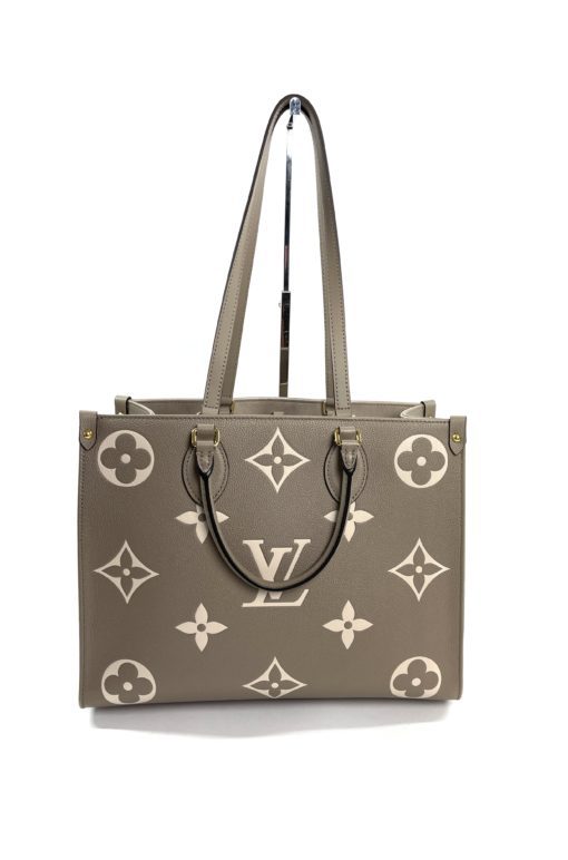Louis Vuitton OnTheGo MM Monogram Empreinte Turtledove Cream Giant Bag 4