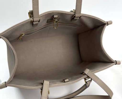 Louis Vuitton OnTheGo MM Monogram Empreinte Turtledove Cream Giant Bag 16