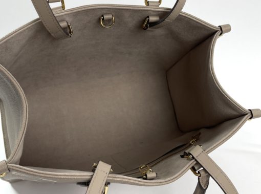 Louis Vuitton OnTheGo MM Monogram Empreinte Turtledove Cream Giant Bag 6