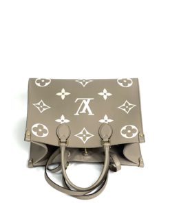 Louis Vuitton LV Monogram Empreinte Onthego MM Handbag Turtledove $3,400