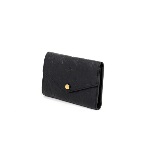 Louis Vuitton Black Empreinte Leather Compact Curieuse Wallet