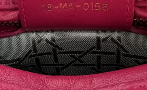 Christian Dior Lady Dior Hot Pink Lambskin Cannage Medium Shoulder Bag  14