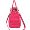 Christian Dior Lady Dior Hot Pink Lambskin Cannage Medium Shoulder Bag  5