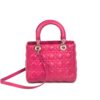 Christian Dior Lady Dior Hot Pink Lambskin Cannage Medium Shoulder Bag  4