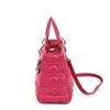 Christian Dior Lady Dior Hot Pink Lambskin Cannage Medium Shoulder Bag  6