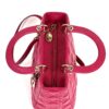 Christian Dior Lady Dior Hot Pink Lambskin Cannage Medium Shoulder Bag  7