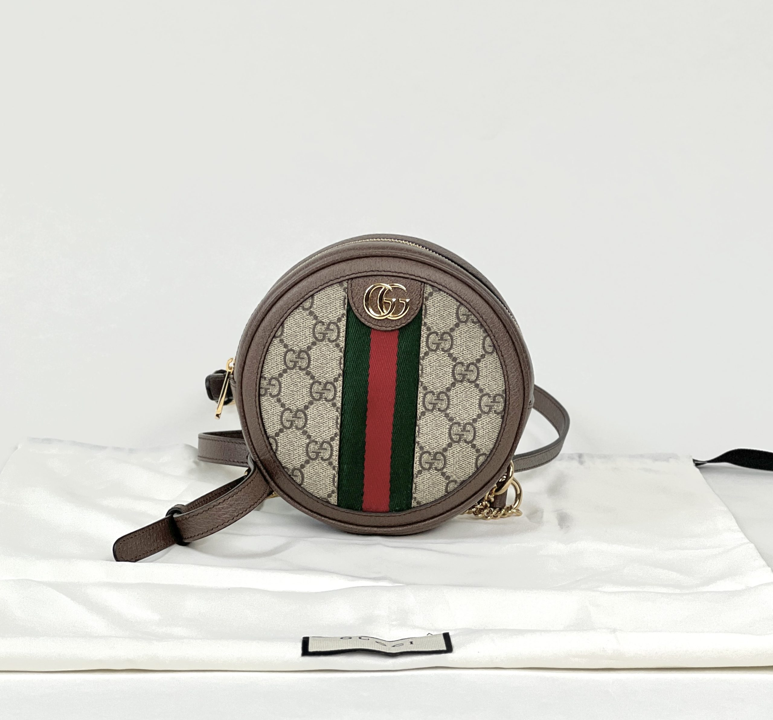 Gucci Ophidia Supreme Canvas Mini Round Backpack - A World Of