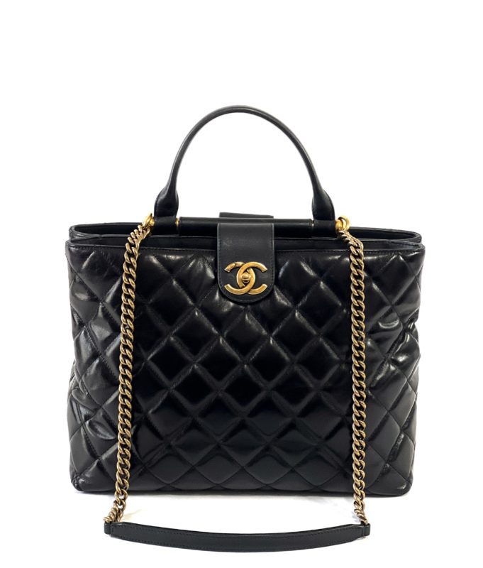 Luxury Handbags CHANEL Be CC Tote Quilted Aged Calfskin Tote Shopping Bag  Camel 810-00327 - Mazzarese Jewelry