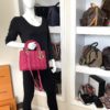 Christian Dior Lady Dior Hot Pink Lambskin Cannage Medium Shoulder Bag  12