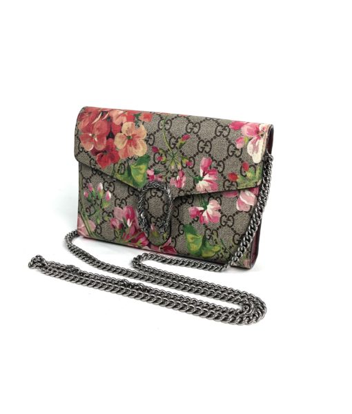 Gucci GG Supreme Mini Dionysus Blooms Wallet-On-Chain Bag