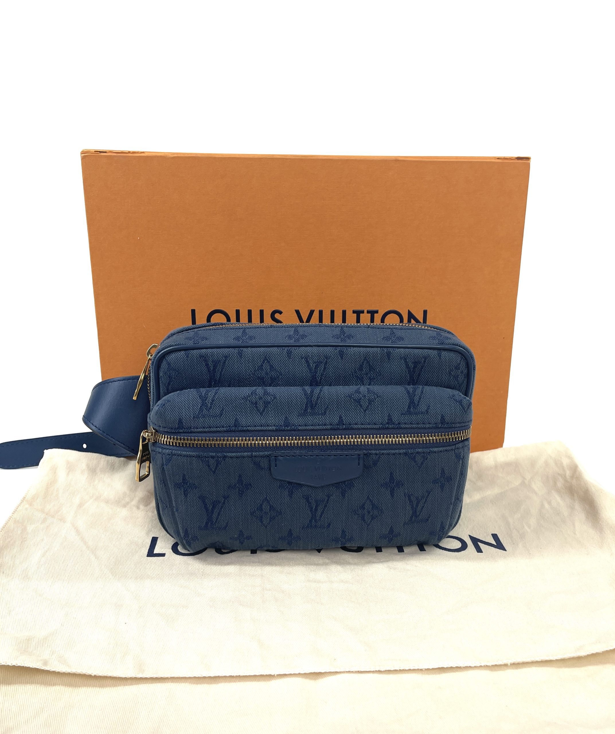 Louis Vuitton Denim Bum Bag Outdoor Body Bag M44741 Monogram Authentic