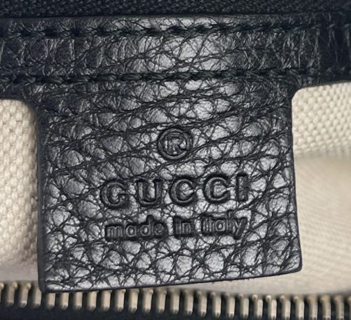 Gucci Joy Black leather Web Boston Bag with long strap 14