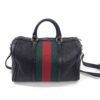 Gucci Joy Dark Brown Leather Web Boston Bag with long strap 9