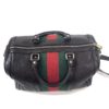 Gucci Joy Dark Brown Leather Web Boston Bag with long strap 26