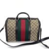 Gucci Web Original Logo Boston Bag Brown Beige 3