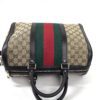 Gucci Web Original Logo Boston Bag Brown Beige 12