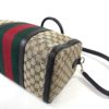 Gucci Web Original Logo Boston Bag Brown Beige 7