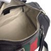 Gucci Joy Dark Brown Leather Web Boston Bag with long strap 18