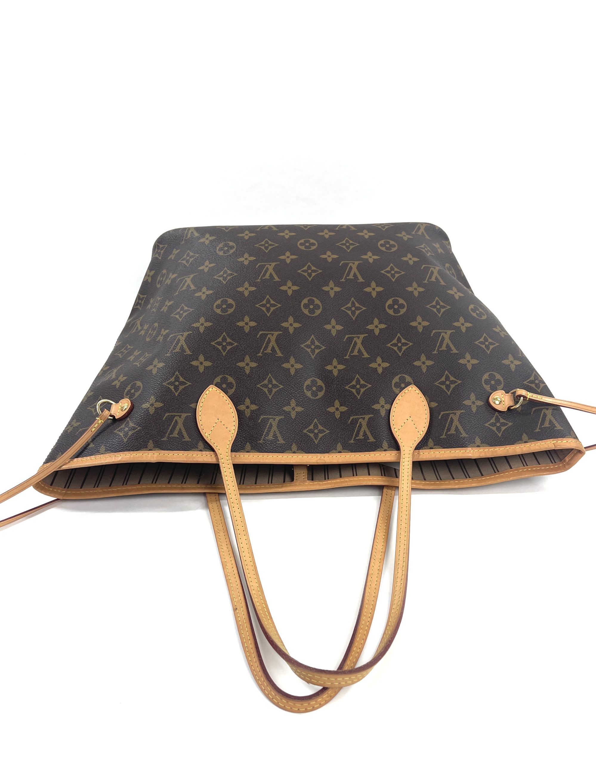 Louis+Vuitton+Neverfull+Tote+MM+Beige+Leather for sale online