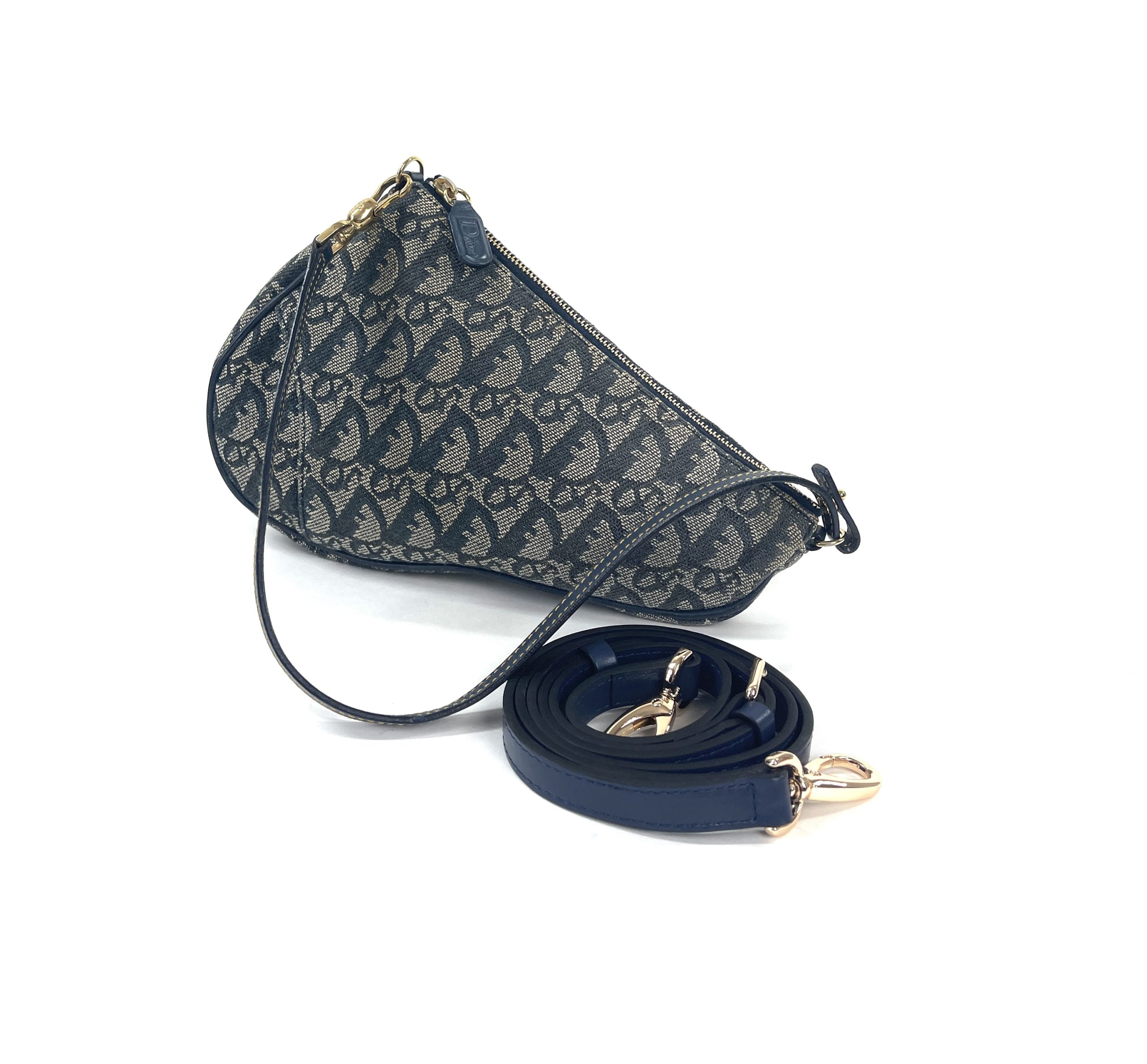 Christian Dior Diorissimo Saddle Pochette - Blue Shoulder Bags