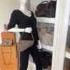 Christian Dior Vintage Diorissimo Saddle Pochette Tan Brown 3