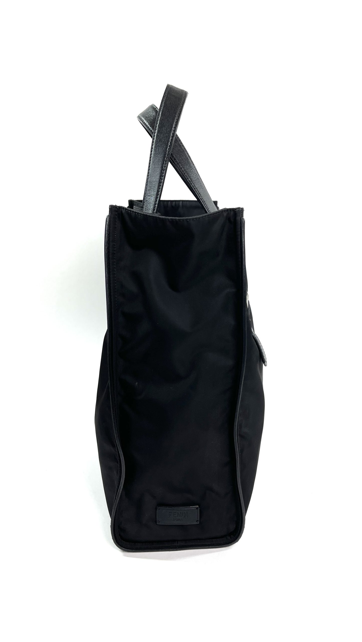 FENDI Tote Brown Monogram Canvas Leather Strap Handbag -  UK